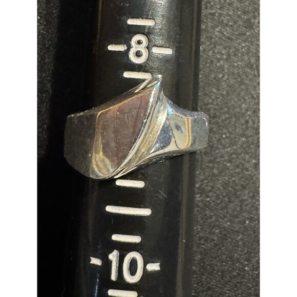 Sterling Silver Solid Wavy Concaved Modernist Band Ring 10g Mex 925 Sz: 9